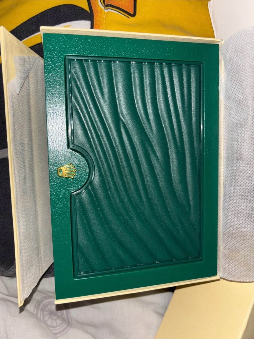 Rolex Dark Green Presentation Box Lid with Gold Coronet